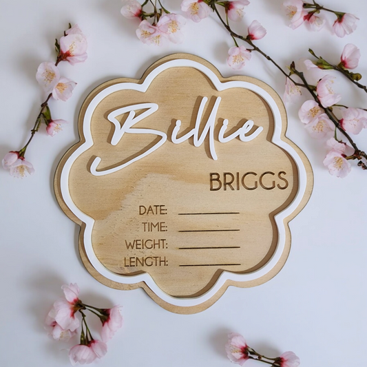 Baby Announcement Plaque