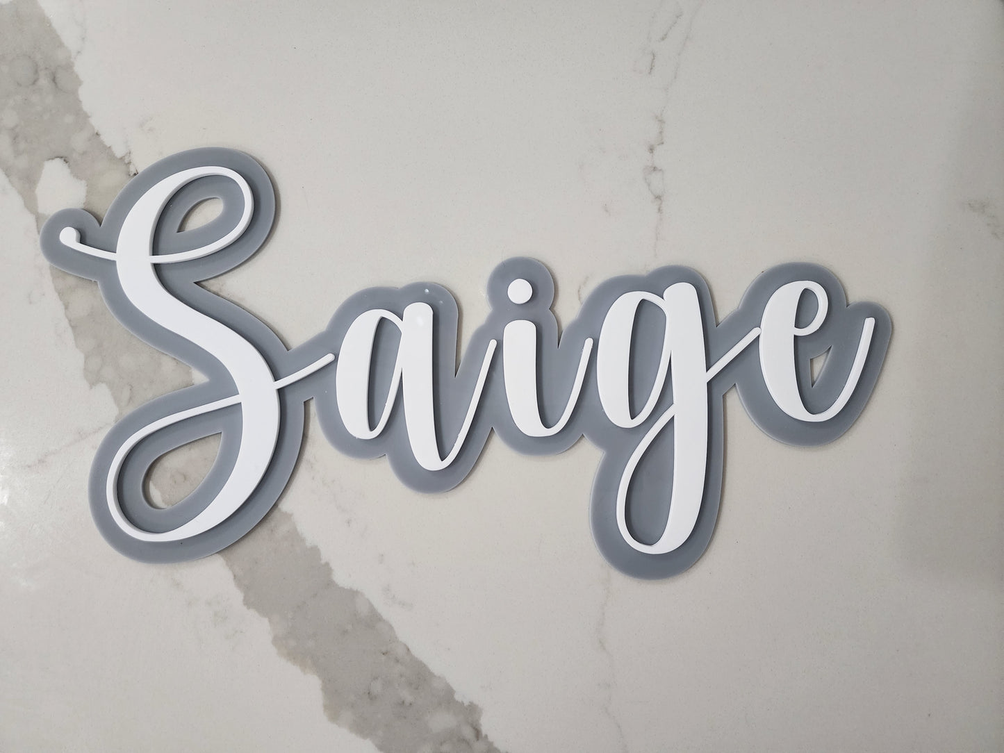Double Layered Name Sign