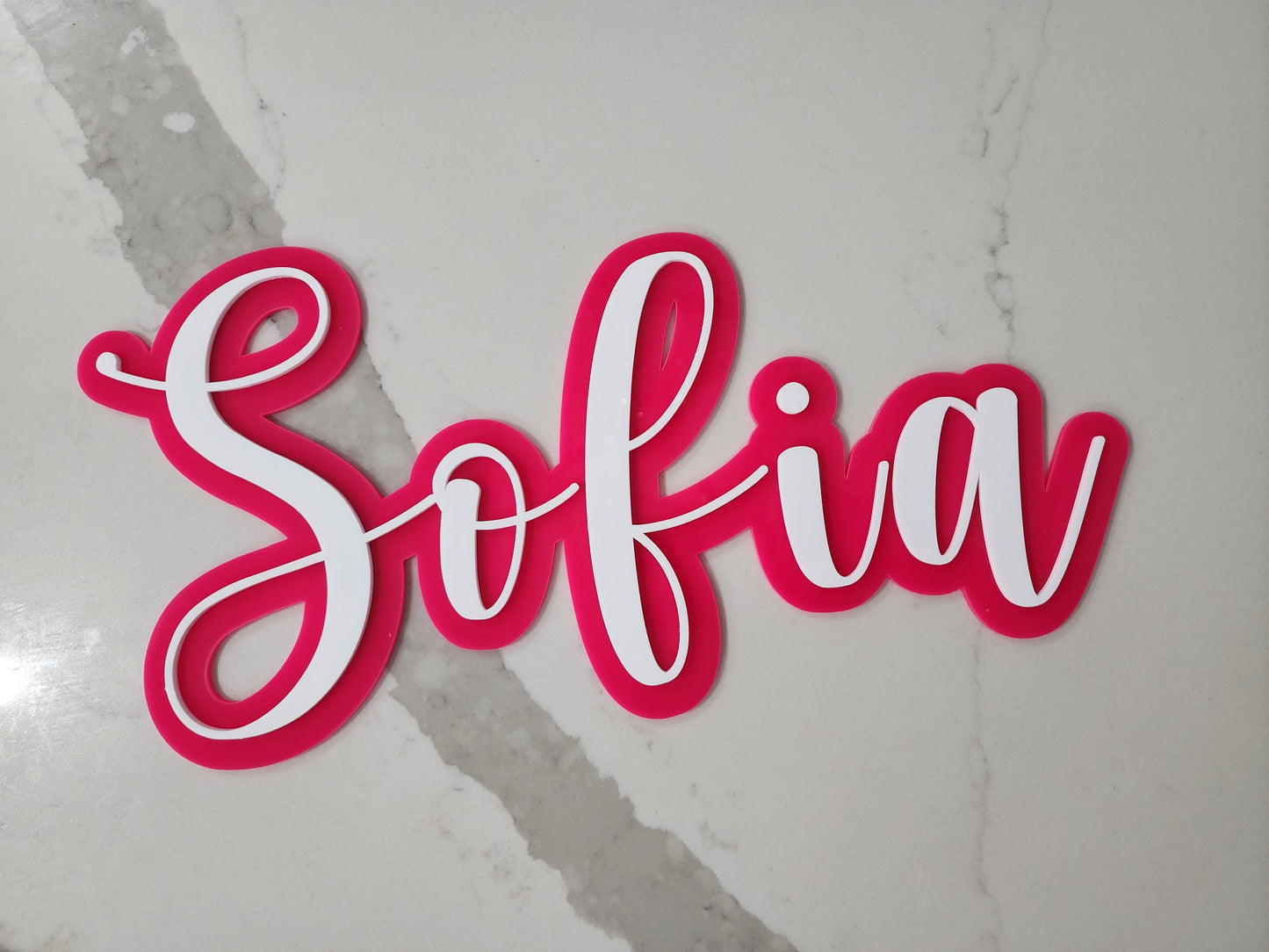 Double Layered Name Sign