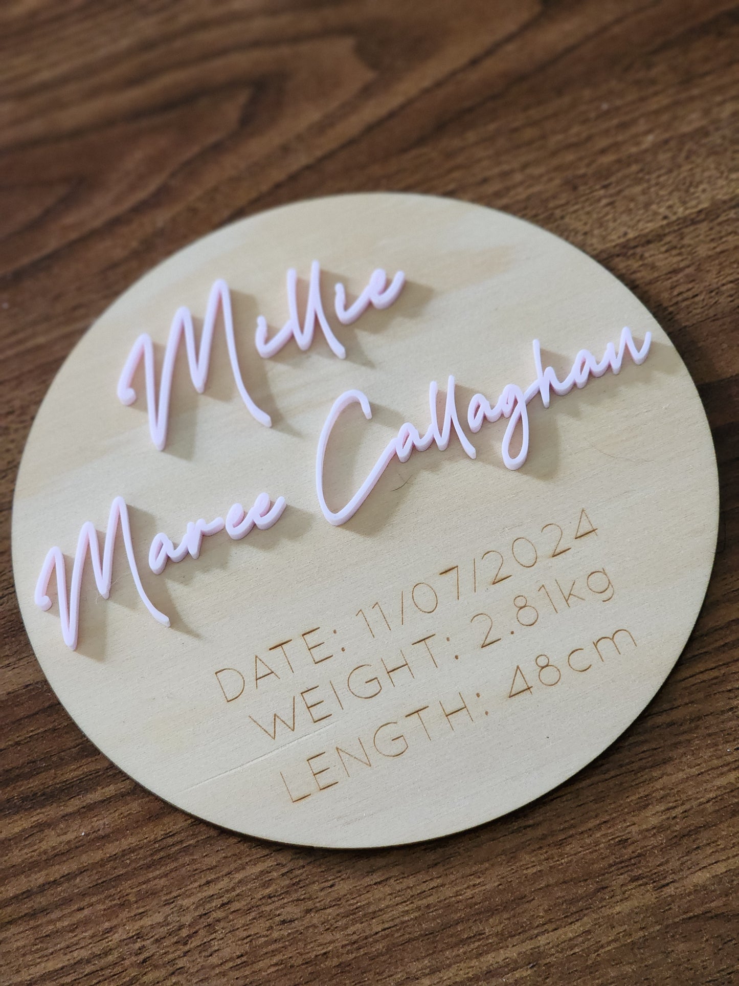 Baby Announcement Plaque