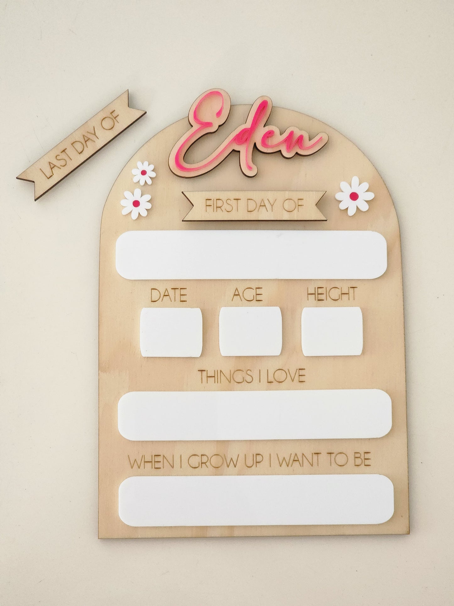 First Day/ Last Day Boards