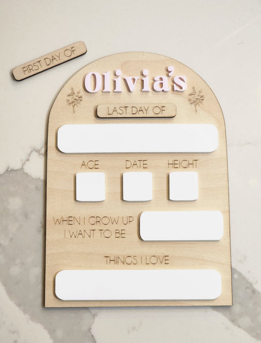 First Day/ Last Day Boards