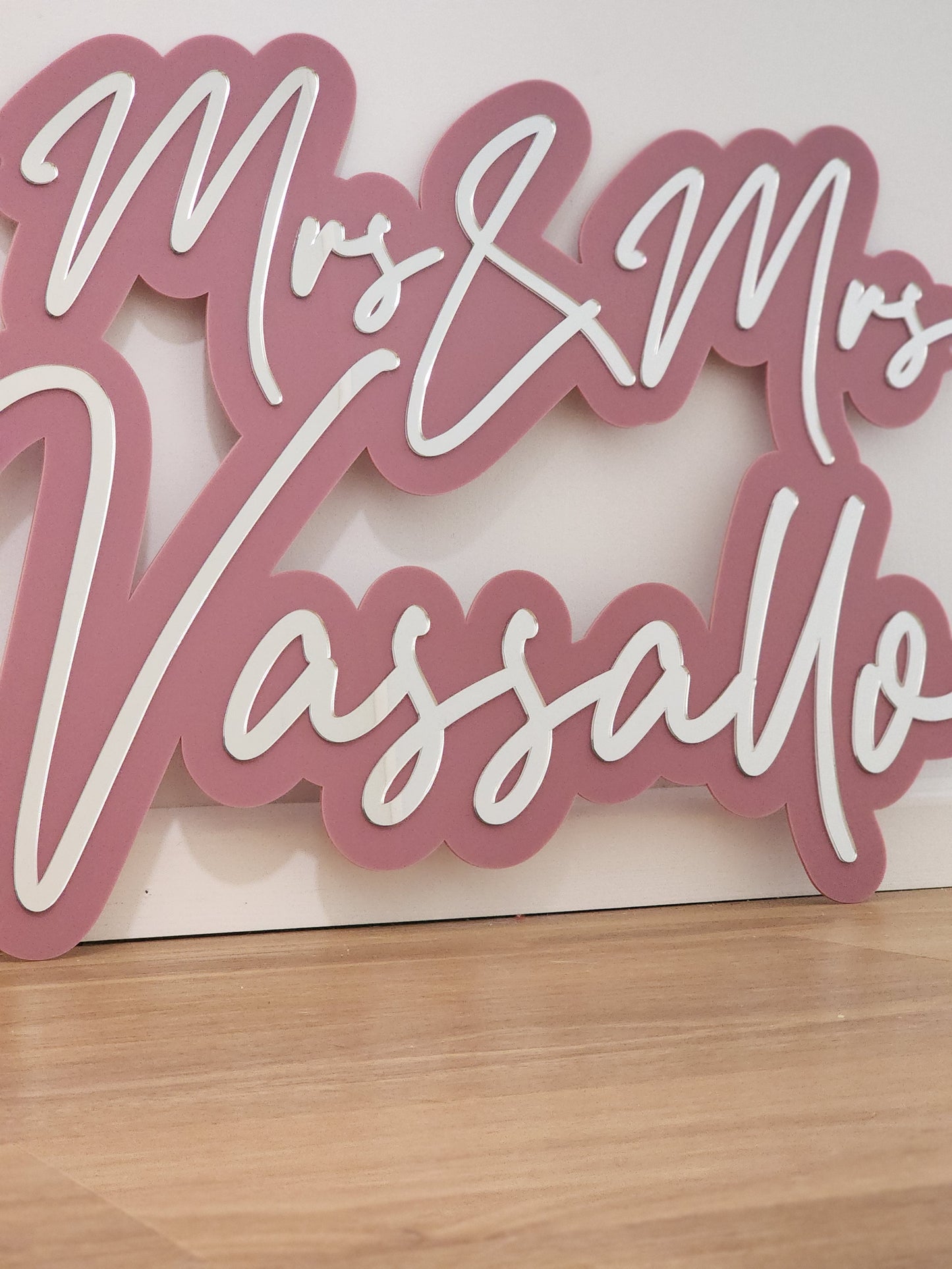 Double Acrylic (Mr & Mrs/ Mrs & Mrs/ Mr & Mr) Sign