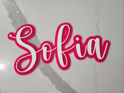 Double Layered Name Sign